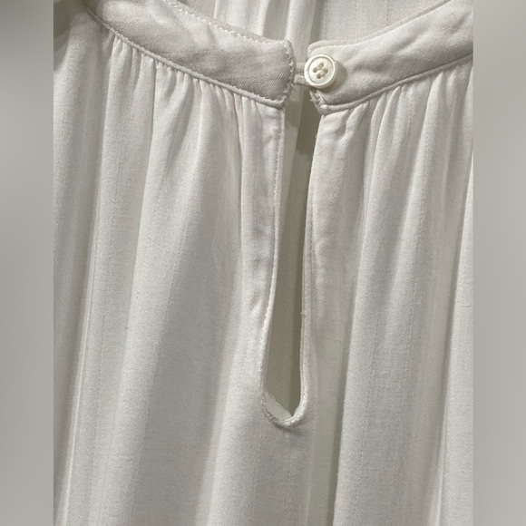 Current Air Anthropology White Long Sleeve Blouse Ruffles size S - Picture 3 of 12